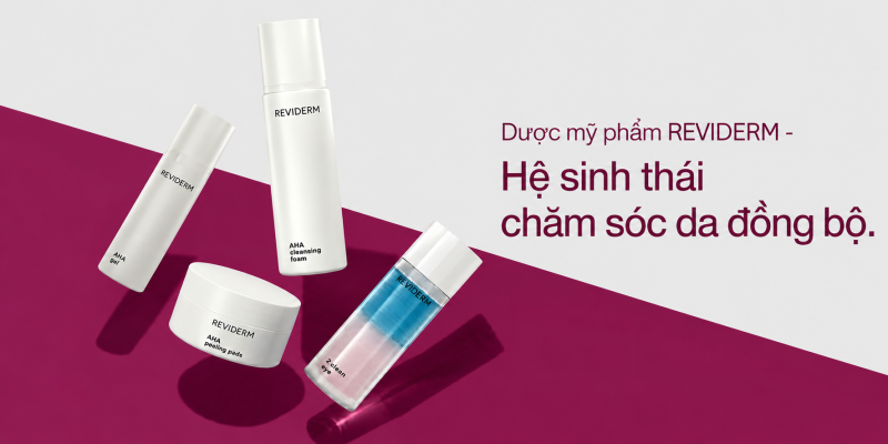 Dược mỹ phẩm REVIDERM được phát triển nhằm hỗ trợ nhiều nhu cầu da khác nhau trong một hệ sinh thái chăm sóc da đồng bộ.