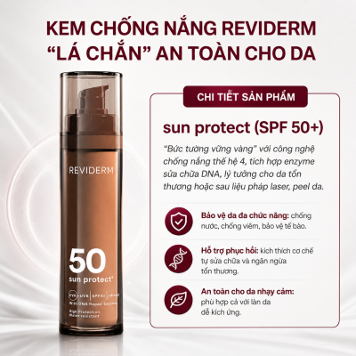 Sun protect+ 50 - Giải pháp chống nắng cho da nhạy cảm và sau thủ thuật