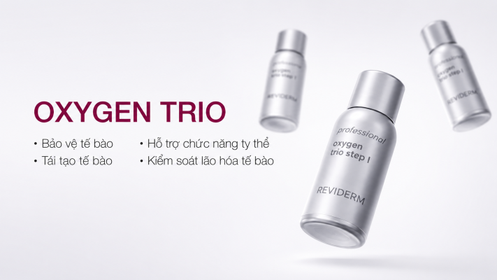REVIDERM skintelligence Oxygen Trio Step là liệu trình oxy cao phân tử chuyên nghiệp, hỗ trợ kích hoạt năng lượng tế bào và mang lại làn da tươi sáng, rạng rỡ hơn sau chăm sóc.